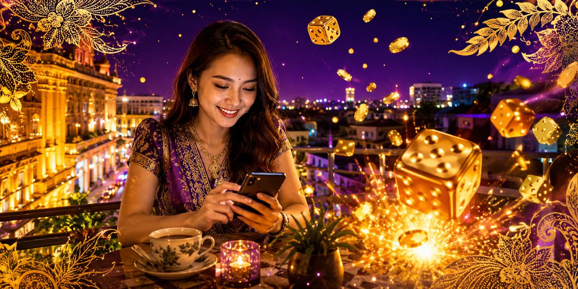 Permainan poker dengan dadu di Ipoh menggunakan corak batik